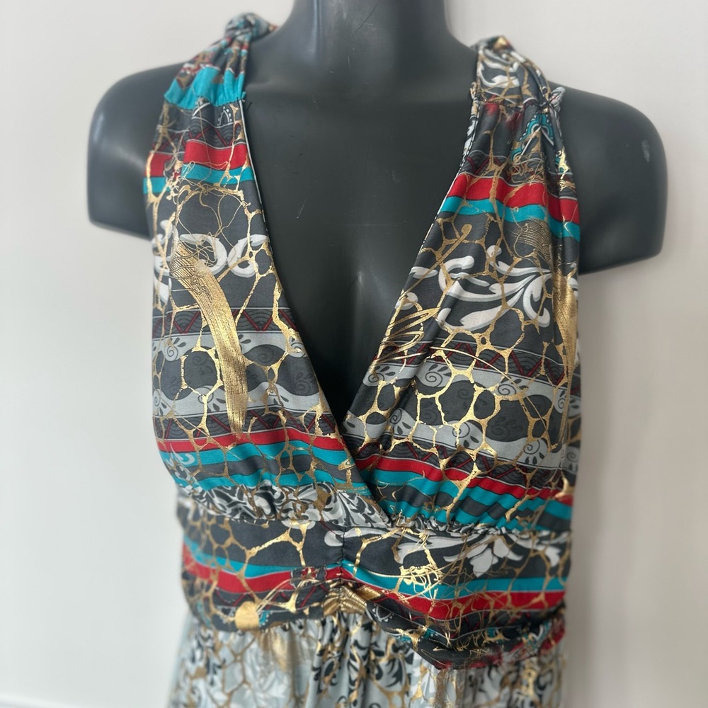 MAJORA Elegant Multicolor Maxi Dress L